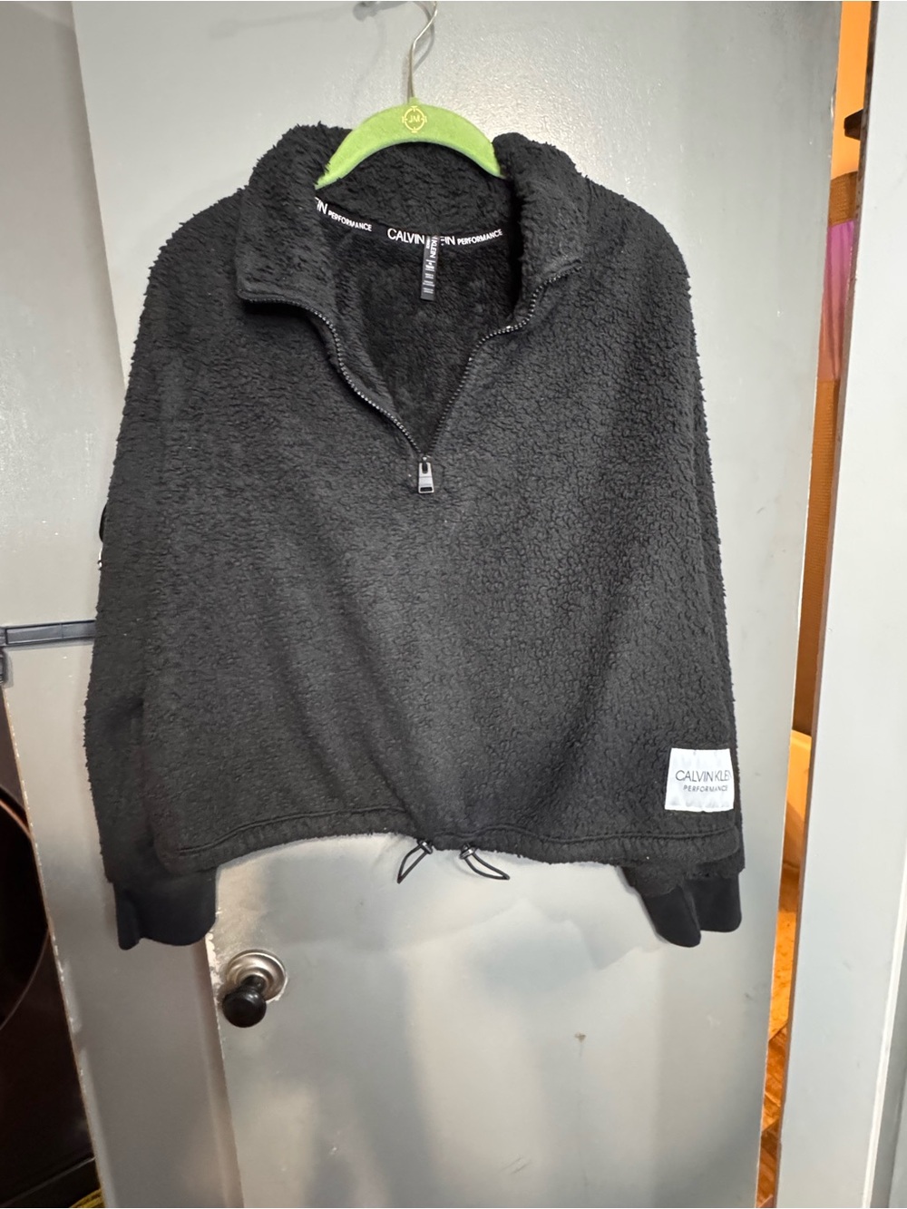 Calvin Klein Performance Black Sherpa Zip Jacket